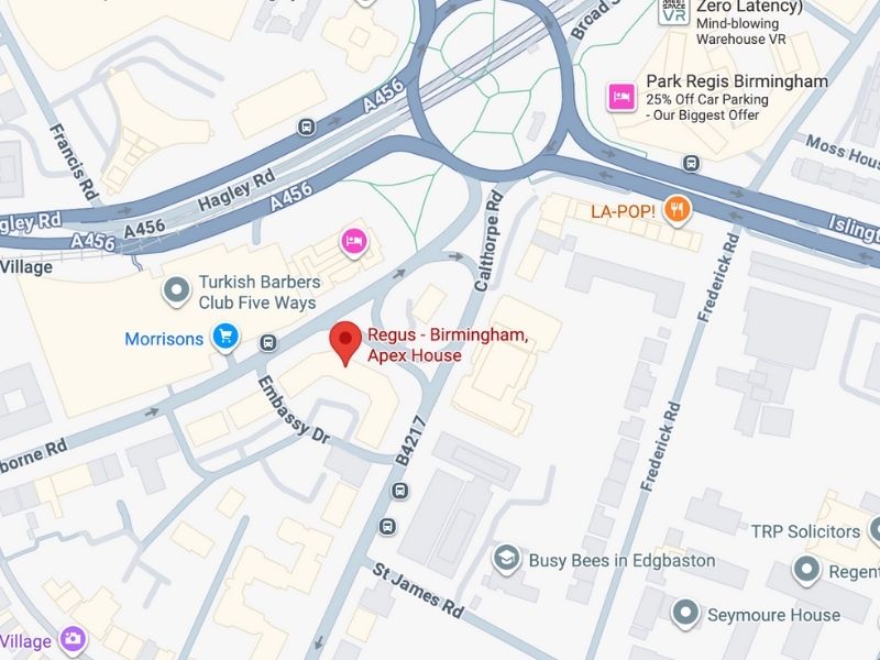 Map - Apex House Birmingham